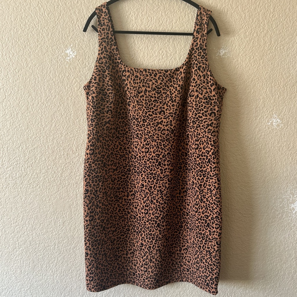 H&M Leopard Print Mini Dress - Brown and Black